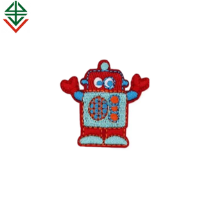 Bel ferro su ricamo cartone animato <span class=keywords><strong>Mr</strong></span> Robot toppe ragazzo felpa con cappuccio Robot ricamo toppe per borse - Product Image 6