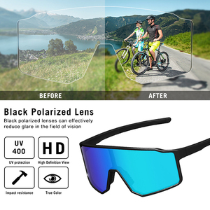 Gafas de Sol Deportivas con Lentes Polarizadas de Espejo para Ciclismo y Running, Gafas de Seguridad para Pickleball y Actividades al Aire Libre, Logotipo Personalizado - Product Image 2