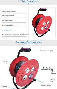 สายพ่วงแบบม้วนเก็บได้สำหรับใช้งานกลางแจ้ง ความยาว 30 เมตร 50 เมตร พร้อมเต้ารับแบบ 3 ทาง 4 ทาง มาตรฐาน EU UK จากโรงงาน OEM - Product Image 4