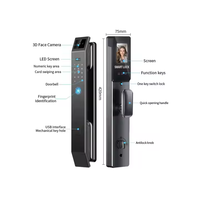 Bon marché, serrure biométrique intelligente à reconnaissance faciale, serrure numérique RFID à empreinte digitale, serrure de porte sans clé NFC avec caméra Wishome WIFI