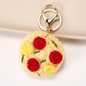 Creative Knitted Burger <b>Coke</b> Coffee Keychain Pendant Cute French Fries Ice Cream Plush Keychain Bag <b>Accessories</b> Wholesale - Product Image 5