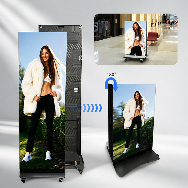 Outdoor Led Display Module Built-In CMS Foldable Digital Signage Poster Indoor Led Display Screen