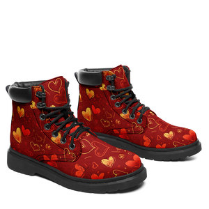 Bottes <span class=keywords><strong>Martin</strong></span> mi-mollet unisexes style denim moto punk, bottes <span class=keywords><strong>en</strong></span> cuir à semelle épaisse résistantes à l'usure, logo personnalisé OEM ODM pris <span class=keywords><strong>en</strong></span> charge - Product Image 2