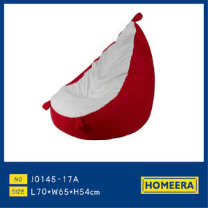 Divano Pouf Homeera a Forma di Goccia, Rivestimento in Tessuto, Seduta Morbida Singola, Design Contemporaneo - Product Image 1