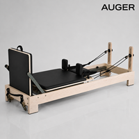 Machine de Pilates Reformer Commerciale en Bois d'Érable avec Plateforme de Saut et Boîte d'Assise pour Studio Professionnel et Salle de Sport