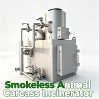 Machine compacte de crémation d'animaux domestiques sans fumée, installation de traitement des déchets d'animaux de petite taille