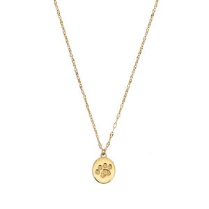 Custom Cute 316L Stainless Steel 14k 18k Gold Plated Cat Paw Fashion Pendant Jewelry Necklace for Women wholesale - Product Image 6