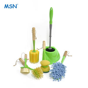 现代设计处女PP合成长丝马桶刷桶套装塑料浴室清洁工具 - Product Image 5