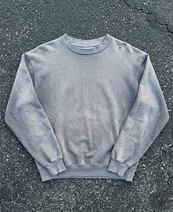 Suéter Gris para Hombre, Cuello Redondo, Manga Larga, Tejido de Punto, Color Sólido, Estilo Pullover - Product Image 1