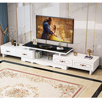 Ensemble de meubles de salon modernes de haute qualité, meuble TV et table basse pour salon et bureau à domicile avec grand rangement extensible