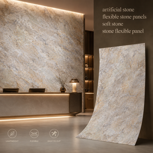 Coût de transport réduit, plaques de pierre souple <span class=keywords><strong>MCM</strong></span> ultra légères et flexibles, couleur entièrement personnalisable pour les grands projets immobiliers - Product Image 2