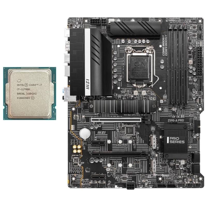 Carte mère ASUS/GIGABYTE/MSI Z590 + Core i5-11600KF