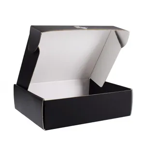 Caixa de mailer preta fosca de alta qualidade, caixa de envio forte personalizada