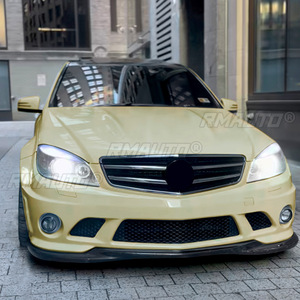 For Mercedes Benz C-Class C63 AMG W204 2007-2010 Body Kit Front Bumper <b>Diffuser</b> Front Bumper Spoiler Protector <b>Car</b> Accessories - Product Image 4