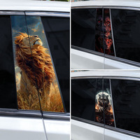 Autocollant de montant B de voiture Micora personnalisable et étanche, motif animal, décalcomanie décorative en vinyle pour porte, accessoire de véhicule DIY