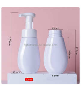 Flacon de mousse nettoyante pour le visage transparent en forme de vase à large ouverture 43/410 personnalisé, 200 ml, flacon vide pour mousse nettoyante pour le visage - Product Image 3