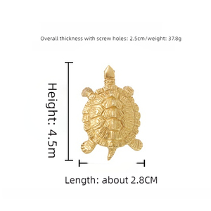 Maniglia creativa della porta dell'armadietto delle tartarughe in ottone - Product Image 2