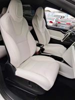 Conçu spécifiquement pour Tesla Model 3 OLIVER, coussin et housse de siège de voiture en cuir pleine fleur toutes saisons, couverture complète