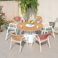 Chaise de salle à manger d'extérieur empilable moderne, avec structure en aluminium, résistante aux UV et imperméable, pour patio, balcon, terrasse, hôtel, bistrot, café