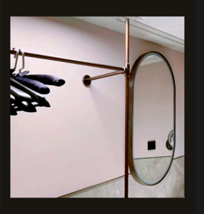 Laiton satiné luxueux hôtel chambre d'hôtes placard ouvert cadre <span class=keywords><strong>en</strong></span> métal garde-robe de plain-pied étagère de rangement personnalisé à la mode à la mode - Product Image 3