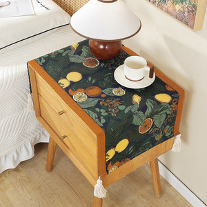 Tapete <span class=keywords><strong>de</strong></span> tela <span class=keywords><strong>de</strong></span> estilo americano para mesita <span class=keywords><strong>de</strong></span> noche, técnica tejida, cubierta antipolvo para el hogar, tela para mesas <span class=keywords><strong>de</strong></span> dormitorio pequeño, caminos <span class=keywords><strong>de</strong></span> <span class=keywords><strong>mesa</strong></span> - Product Image 5