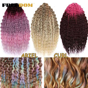 Estensioni per Trecce Sintetiche Ariel Curl Twist Crochet 22 Pollici, Onda d'Acqua, Bionde Arcobaleno Colorate, 60 Ciocche 300g, Permanibili - Product Image 4