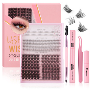 Khác Nhau Lash cụm phong cách du lịch thực sự cụm Lash Kit Spikes Lash cụm Tops và dưới biểu tượng tùy chỉnh - Product Image 2