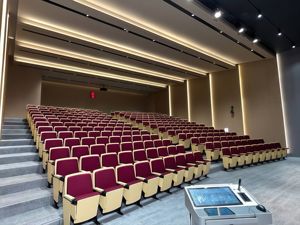 Ghế hội trường gấp hiện đại có bàn viết, hợp kim nhôm, thiết kế công thái học & bền bỉ, nội thất nhà hát thương mại - Product Image 3