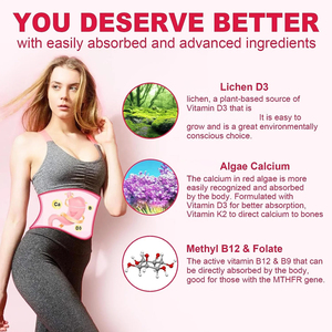Gomitas multivitamínicas personalizadas rellenas de centros multivitamínicas para mujeres con algas, calcio, hierro, folato, biotina, vitaminas - Product Image 4