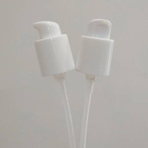 Bomba dosificadora de crema blanca de PP de 20 mm (izquierda/derecha) de gran venta para botella de base de maquillaje, suero, limpiador <span class=keywords><strong>facial</strong></span>, aceite esencial - Fabricante de bombas de <span class=keywords><strong>tratamiento</strong></span> - Product Image 1