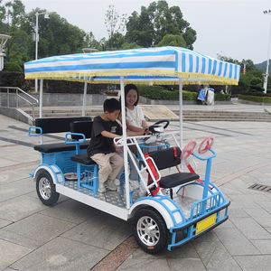 <span class=keywords><strong>Bicicletta</strong></span> Elettrica a <span class=keywords><strong>4</strong></span> <span class=keywords><strong>Ruote</strong></span> con 6 Posti, Bici Familiare a Pedalata Assistita per <span class=keywords><strong>4</strong></span> Persone, Ideale per Gite Turistiche - Product Image 2