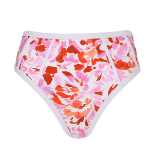 Conjunto de Bikini Sexy para mujer joven, nuevo diseño estampado, traje de baño dividido, patrón Floral, parte inferior de cintura alta, venta al por mayor, estilo europeo - Product Image 3