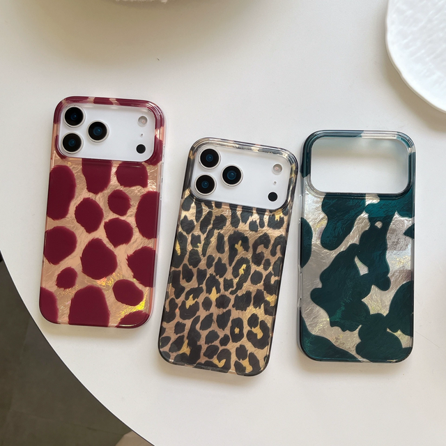 For iPhone 17 Case Shiny Tin Foil Leopard Print Retro Aesthetics TPU Shockproof Protective Bumper Phone Cover for IPhone17 16