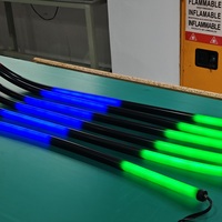 Tube LED néon flexible en silicone DMX noir 360 RGBW, lumières de club LED programmables, tube néon noir pour festivals de musique et raves
