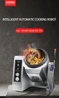 Mesin memasak drum elektromagnetik otomatis 5000W untuk menggoreng kentang, lobak, mie, nasi