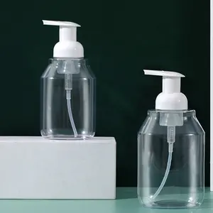 Manufacturers wholesale 350ml 500ml clear foam pump bottle custom empty foam plastic bottles