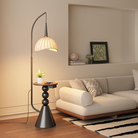 Lampe sur pied LED E27 de luxe moderne unique de style chinois, en fer avec abat-jour en tissu, design suspendu en arc, pour hôtel