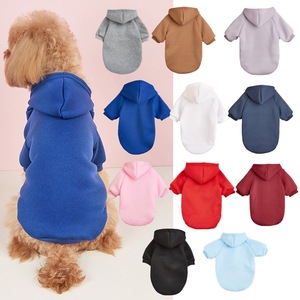 Vêtements pour animaux <span class=keywords><strong>de</strong></span> compagnie automne-hiver, polyester, loisirs, anti-peluches, chaud, couleur unie classique, sweat-shirt à capuche sans poche, <span class=keywords><strong>chiot</strong></span>, chat, plusieurs - Product Image 2