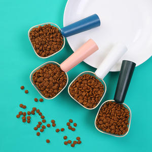 Chiot chaton fournitures Grade plastique pratique ergonomique mangeoire pour animaux <span class=keywords><strong>de</strong></span> compagnie mesure humide chat traite cuillère coloré chien Feeing Scoop - Product Image 6