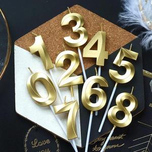 KLS venta al por mayor pastel accesorios 0-9 números oro plata pastel <span class=keywords><strong>velas</strong></span> decoración para cumpleaños aniversario boda fiesta - Product Image 3