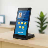 Afficheur numérique LCD tactile Android de forme L noir pour tablette de bureau, intérieur, OEM, garantie 3 ans, menu publicitaire pour restaurant et magasin
