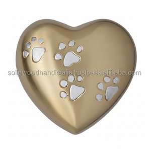 Urnas conmemorativas para mascotas de cremación de latón en forma de corazón urnas de recuerdo para mascotas urnas funerarias de entierro con alta calidad a bajo precio - Product Image 1