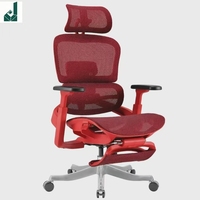 Chaise de bureau ergonomique en maille avec rotation à 360°, hauteur réglable, inclinable, design moderne - Utilisation en bureau commercial