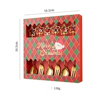 Dingyong OEM/ODM Ensemble de couverts modernes en acier inoxydable poli miroir, cuillère à dessert de Noël, fourchette à fruits, pour fêtes, maison, vacances, service de table et thé