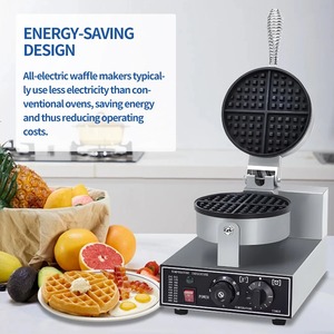 Máquina para Hacer Waffles Comercial de Acero Inoxidable, de Una Sola Cabeza, para Restaurante, Hotel, Tienda de Comida, Venta al Por Mayor de Fábrica - Product Image 3