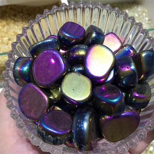 <span class=keywords><strong>Cristalli</strong></span> Naturali a Cubo All'Ingrosso 20-30mm, <span class=keywords><strong>Ematite</strong></span> Aura Arcobaleno al Titanio, Pietre Burattate per Regalo - Product Image 4