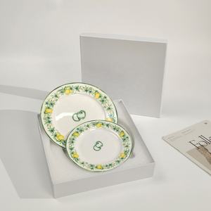Juegos de Platos de Porcelana Fina Europea de Lujo con Diseño de Limones al por Mayor - Product Image 4