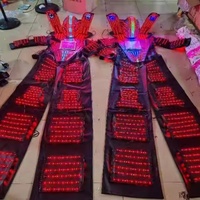 FUNTOYS Hot LED Robot Stilt Performance Costumes LED Robot Cosplay Haute Qualité Costume Salle De Bal Performance Lumineux Vêtements