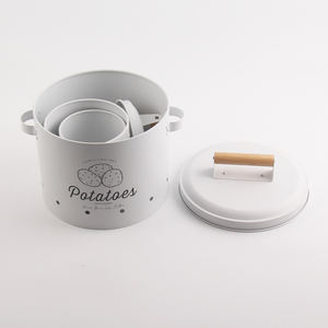 Contenedor Metálico para Almacenamiento con 3 Recipientes para Cebolla, Ajo y Patata - Product Image 3