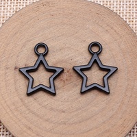 Colgante de Aleación de Zinc con Forma de Estrella de Cinco Puntas Abierta de 18x21mm para Decoración Colgante de Móvil de Cuna de Bebé